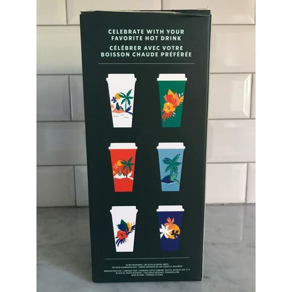 Starbucks 2020 Reusable Hot Cups 6 pack NEW - Picture 2 of 3